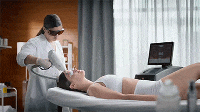 woman getting ipl laser treatment in scottsdale