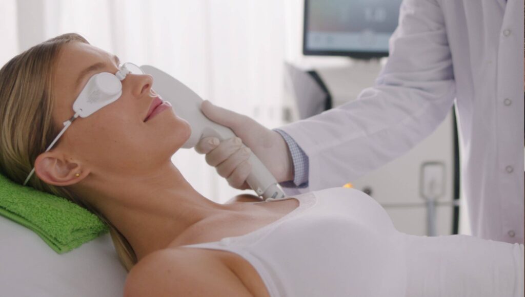 Woman Getting an Ipl Laser in Scottsdale